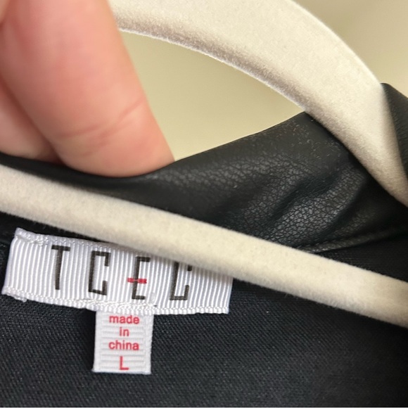 TCEC Faux Leather Button Down - Picture 3 of 4